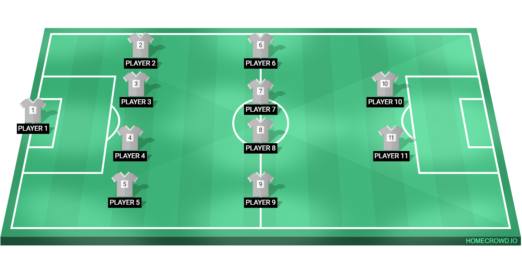 Football formation lineup test
